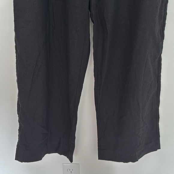 Old Navy NWT Black Wide Leg Linen Blend Pants - Size S Tall - Picture 4 of 8